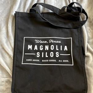 Magnolia Black Canvas Tote